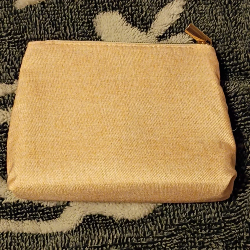 FREE Gold Metallic Zip Cosmetic Pouch